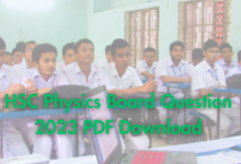 HSC Physics Board Question 2023 PDF Download